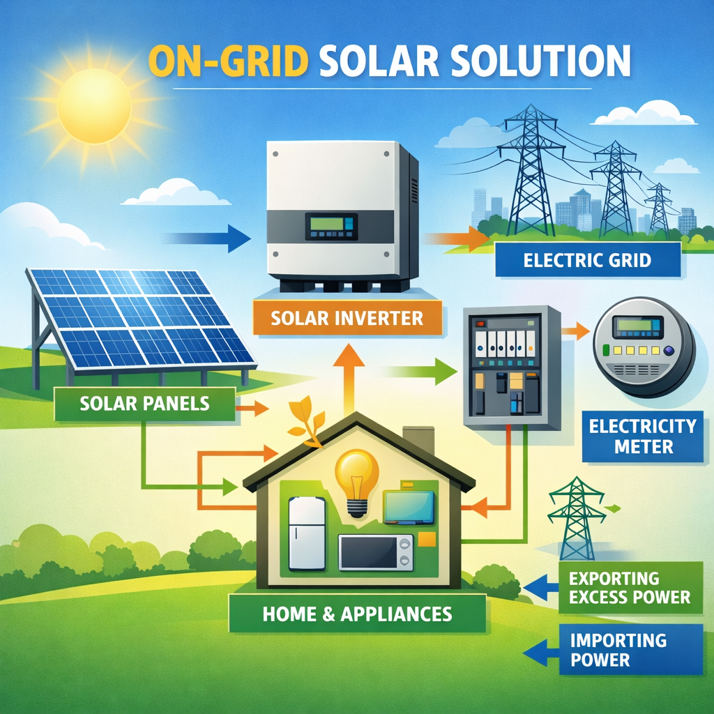 Solar Panels and Installation services for efficient on-grid solar systems